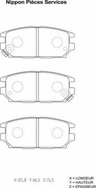 NPS M361I17 - Kit pastiglie freno, Freno a disco autozon.pro