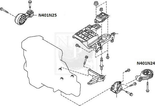 NPS N401N24 - Sospensione, Motore autozon.pro