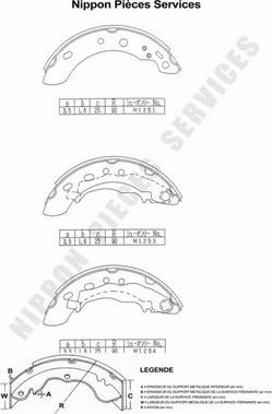 NPS N350N51 - Kit ganasce freno autozon.pro