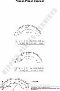 NPS N350N03 - Kit ganasce freno autozon.pro