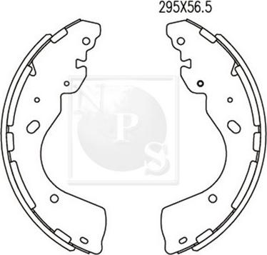 NPS N350N13 - Kit ganasce freno autozon.pro