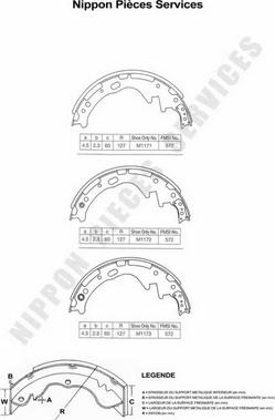 NPS N350N36 - Kit ganasce freno autozon.pro