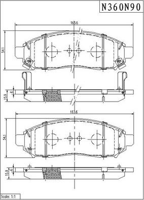 NPS N360N90 - Kit pastiglie freno, Freno a disco autozon.pro