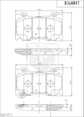 NPS N360N97 - Kit pastiglie freno, Freno a disco autozon.pro