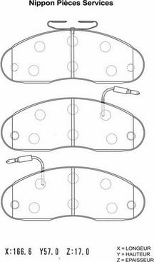 NPS N360N46 - Kit pastiglie freno, Freno a disco autozon.pro