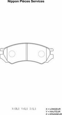 NPS N360N50 - Kit pastiglie freno, Freno a disco autozon.pro