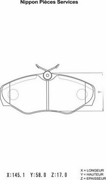 NPS N360N09 - Kit pastiglie freno, Freno a disco autozon.pro