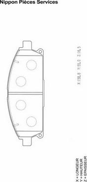 NPS N360N15 - Kit pastiglie freno, Freno a disco autozon.pro