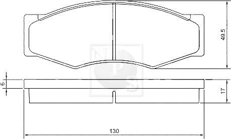 NPS N360N11 - Kit pastiglie freno, Freno a disco autozon.pro