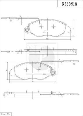 NPS N360N18 - Kit pastiglie freno, Freno a disco autozon.pro