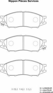 NPS N360N89 - Kit pastiglie freno, Freno a disco autozon.pro