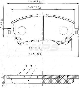 NPS N360N28 - Kit pastiglie freno, Freno a disco autozon.pro