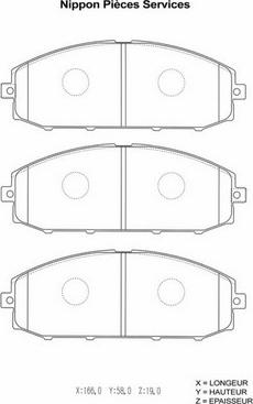 NPS N360N73 - Kit pastiglie freno, Freno a disco autozon.pro