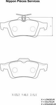 NPS N361N14 - Kit pastiglie freno, Freno a disco autozon.pro