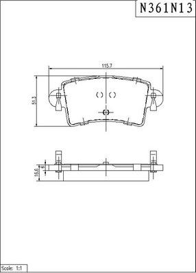 NPS N361N13 - Kit pastiglie freno, Freno a disco autozon.pro