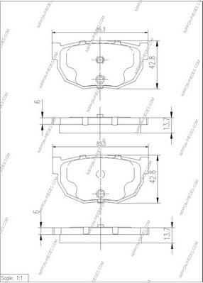 NPS N361N21 - Kit pastiglie freno, Freno a disco autozon.pro