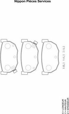 NPS N361N22 - Kit pastiglie freno, Freno a disco autozon.pro