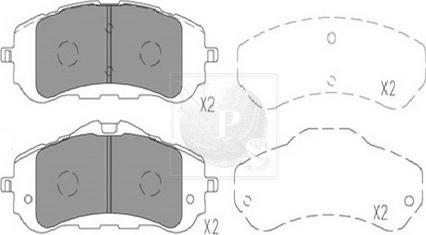 NPS P360A09 - Kit pastiglie freno, Freno a disco autozon.pro