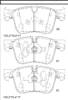 NPS P360A11 - Kit pastiglie freno, Freno a disco autozon.pro