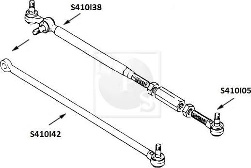 NPS S410I38 - Giunto angolare, Tirante laterale comando sterzo autozon.pro