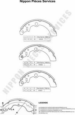 NPS S350I15 - Kit ganasce freno autozon.pro