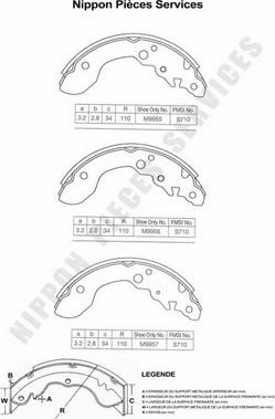 NPS S350I25 - Kit ganasce freno autozon.pro