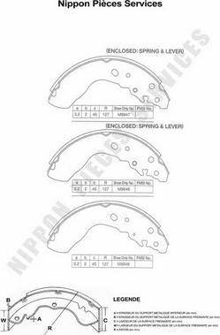 NPS S350I23 - Kit ganasce freno autozon.pro