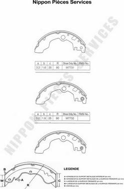 NPS S350U16 - Kit ganasce freno autozon.pro