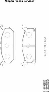 NPS S360I04 - Kit pastiglie freno, Freno a disco autozon.pro