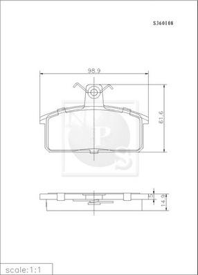 NPS S360I08 - Kit pastiglie freno, Freno a disco autozon.pro