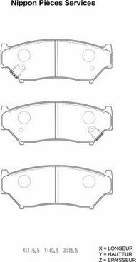 NPS S360I12 - Kit pastiglie freno, Freno a disco autozon.pro