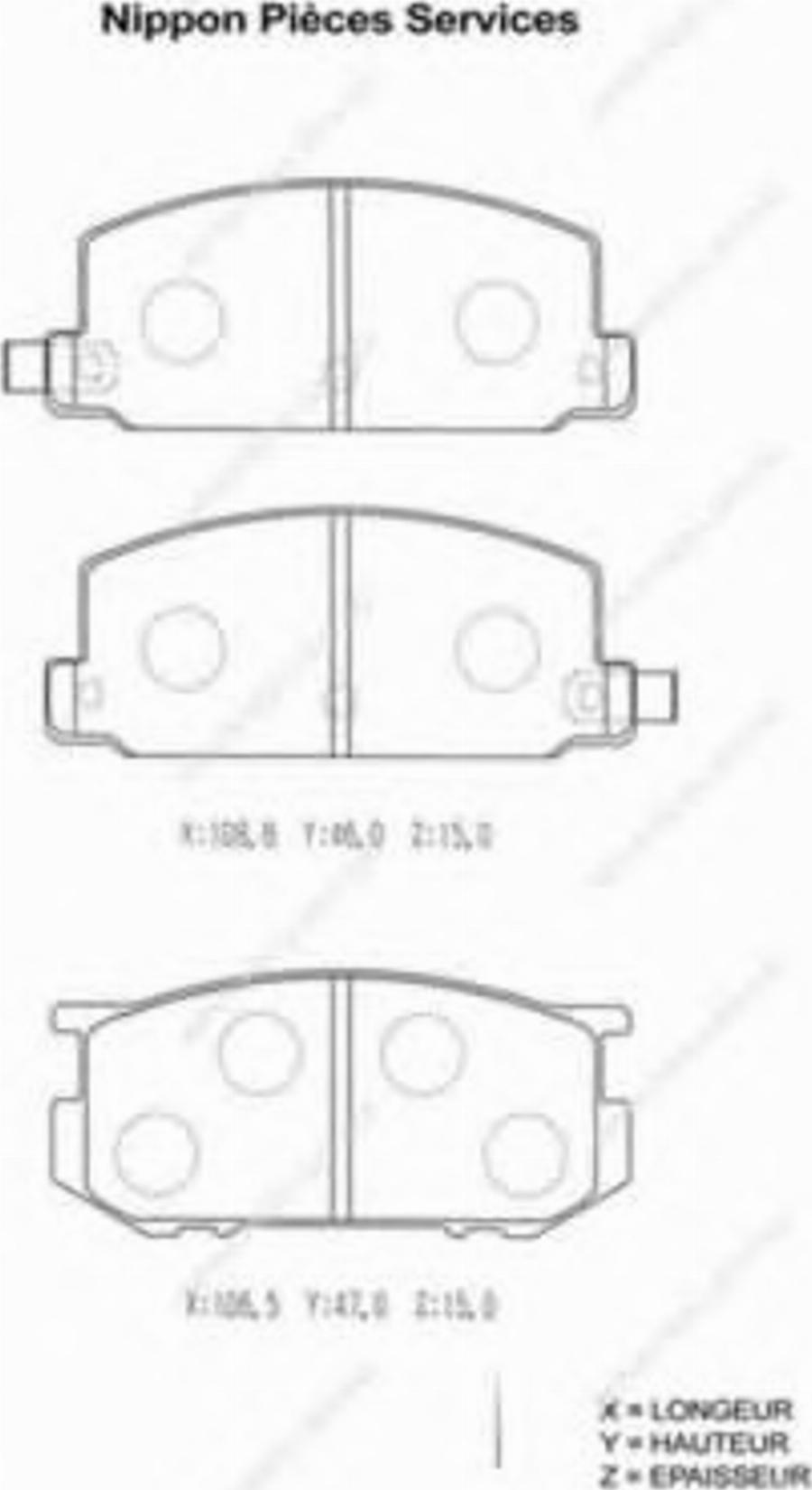 NPS S360U01 - Kit pastiglie freno, Freno a disco autozon.pro