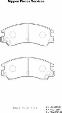 NPS S360U03 - Kit pastiglie freno, Freno a disco autozon.pro