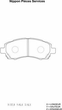 NPS S360U19 - Kit pastiglie freno, Freno a disco autozon.pro