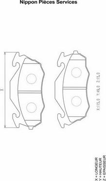 NPS S360U17 - Kit pastiglie freno, Freno a disco autozon.pro