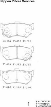 NPS S361I00 - Kit pastiglie freno, Freno a disco autozon.pro