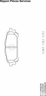 NPS S361U09 - Kit pastiglie freno, Freno a disco autozon.pro