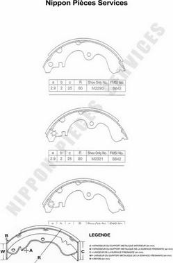 NPS T350A47 - Kit ganasce freno autozon.pro