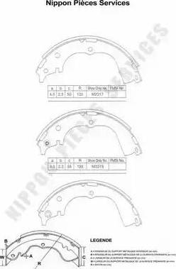 NPS T350A63 - Kit ganasce freno autozon.pro