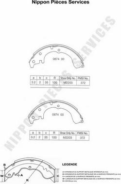 NPS T350A06 - Kit ganasce freno autozon.pro