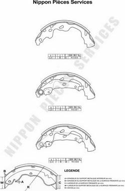 NPS T350A15 - Kit ganasce freno autozon.pro