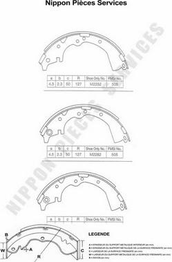 NPS T350A16 - Kit ganasce freno autozon.pro