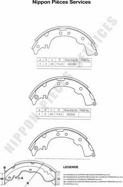 NPS T350A80 - Kit ganasce freno autozon.pro