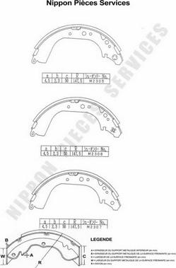 NPS T350A39 - Kit ganasce freno autozon.pro