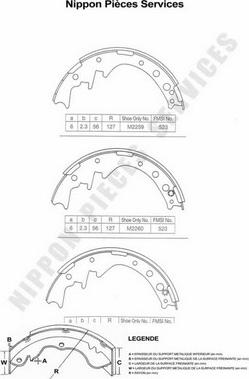 NPS T350A33 - Kit ganasce freno autozon.pro