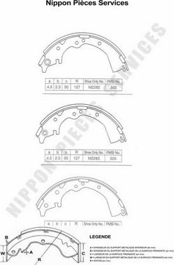 NPS T350A37 - Kit ganasce freno autozon.pro