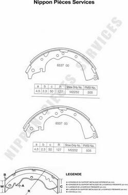 NPS T350A22 - Kit ganasce freno autozon.pro