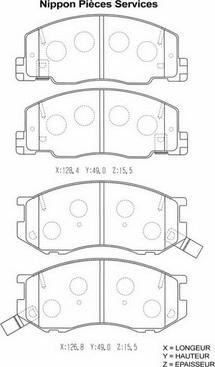 NPS T360A94 - Kit pastiglie freno, Freno a disco autozon.pro