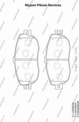 NPS T360A91 - Kit pastiglie freno, Freno a disco autozon.pro