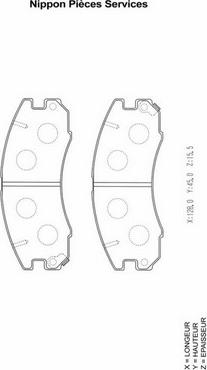 NPS T360A49 - Kit pastiglie freno, Freno a disco autozon.pro